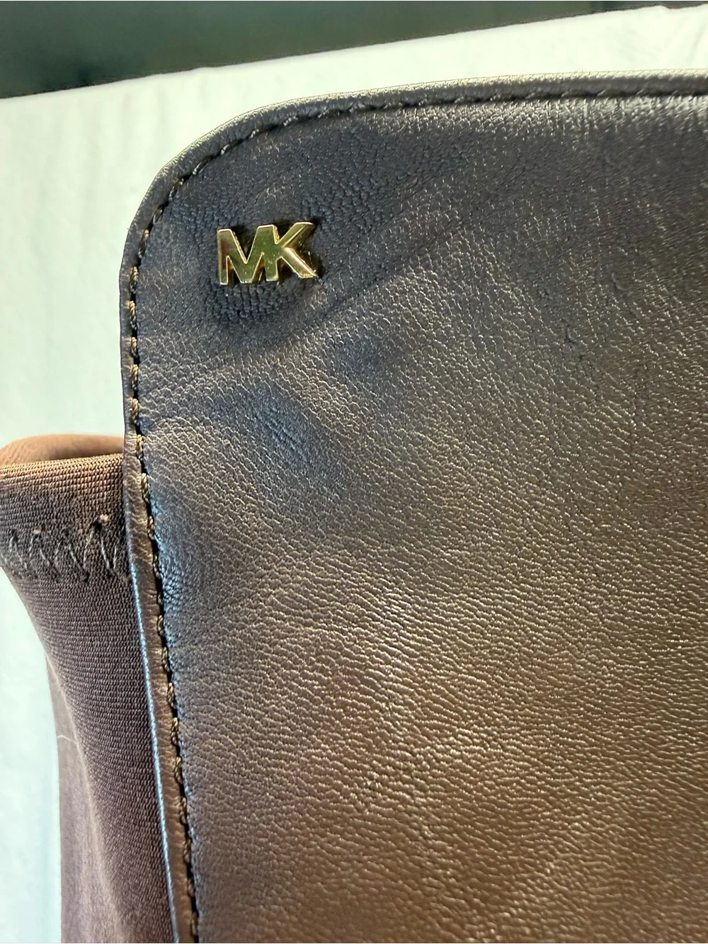 Classic MK OldMoney Vibe Michael Kors Dark Brown Over-the-Knee Chic Leather Boot